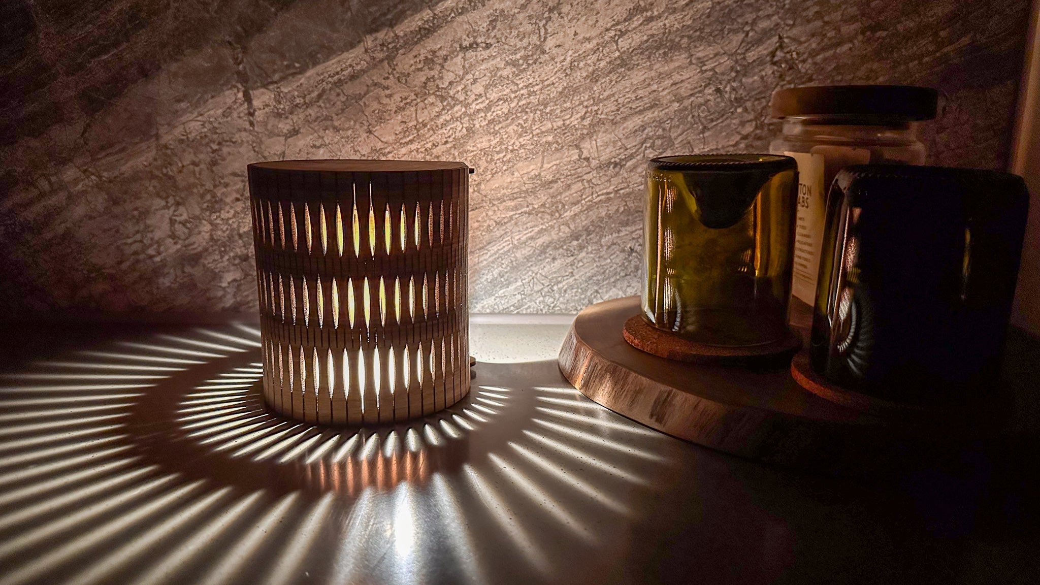 Decorative lighting creating a warm atmosphere in a contemporary Australian dining room.