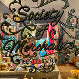 Society of Merchants front store window signage