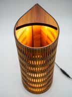 Droplet Lamp in blackwood timber inside