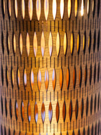 Droplet Lamp in blackwood timber side detail