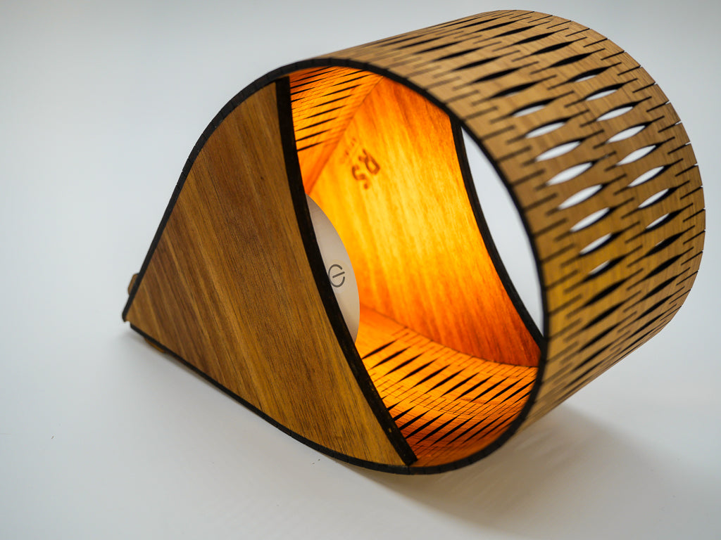 Portable Droplet Lamp in blackwood timber from RS Studio inside 