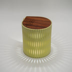 Portable Bubble Lamp in banksia green with blackwood timber top from RS Studio