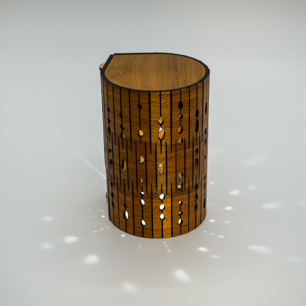 Portable Cafe Lamp in blackwood timber top from RS Studio