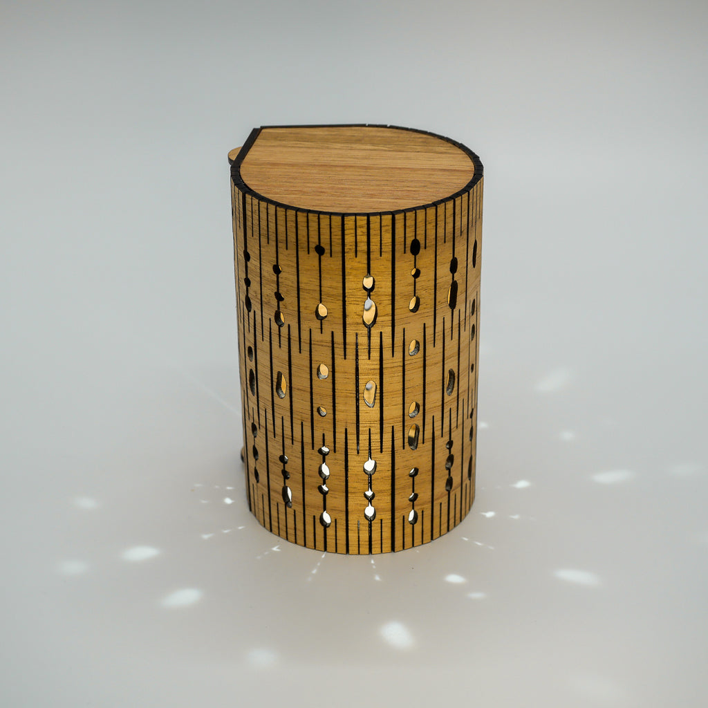 Portable Cafe Lamp in eucalypt timber top from RS Studio