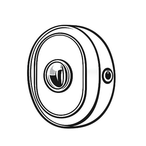 Black and white illustration of a LED
